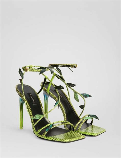 versace green antheia leaf sandals|Women's Luxury and Designer Sandals .